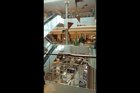 Robinsons Dubai Festival City Mall atrium escalators